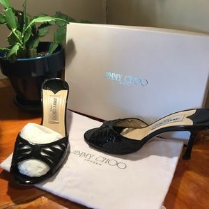 Jimmy Choo Slide Sandals with delicate cut outs